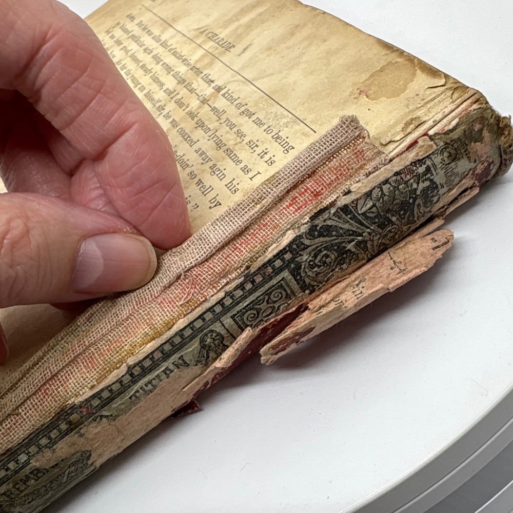 Antique Victorian Children's Book Poems Stories Engravings 400+ Pages AS IS